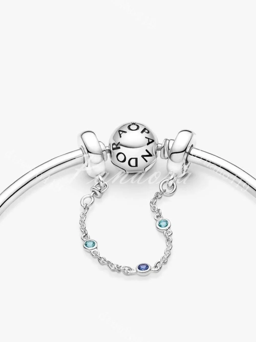 Pandora Triple Blue Stone Safety Chain